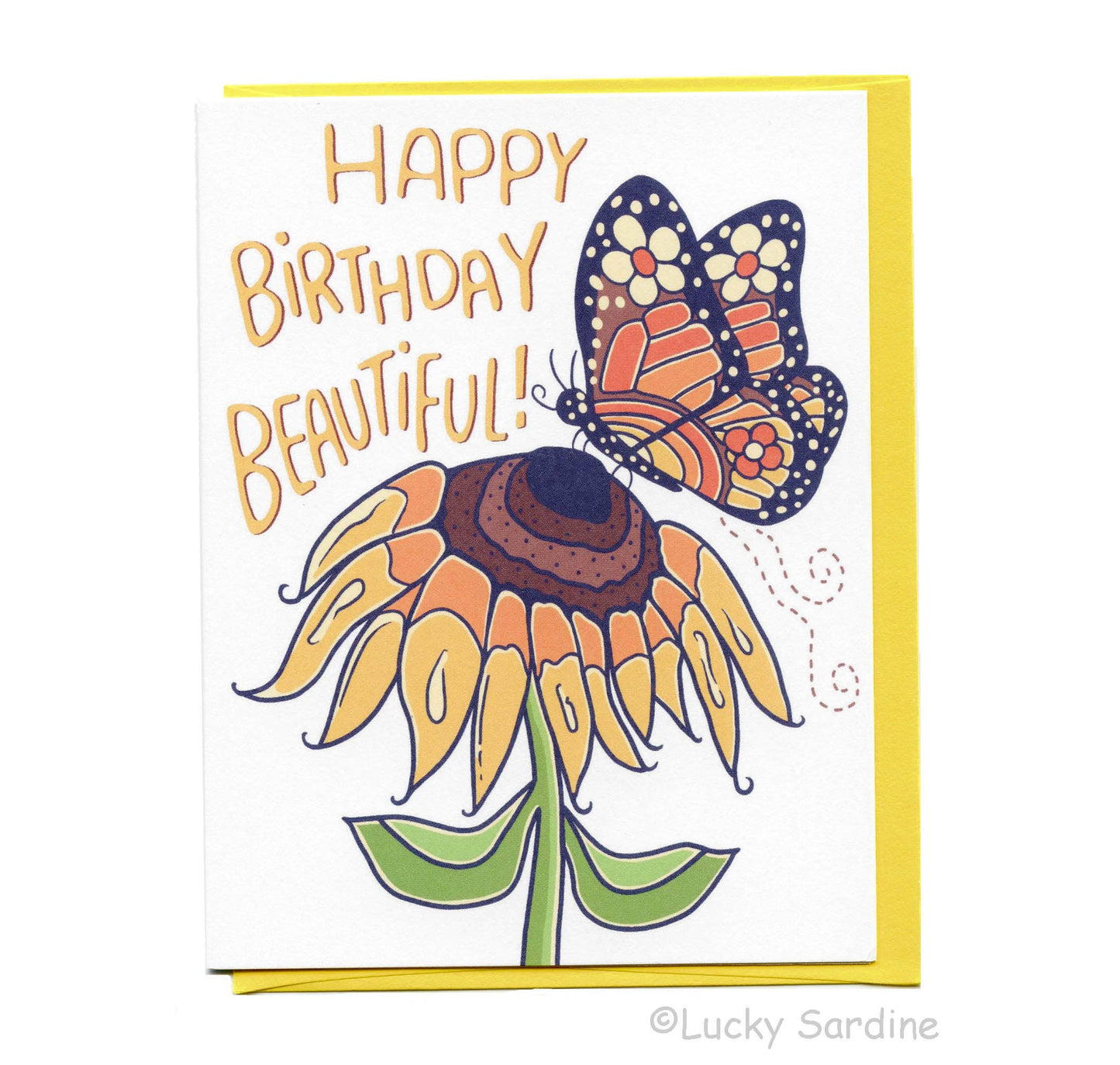 Sunflower, Happy Birthday Beautiful Card