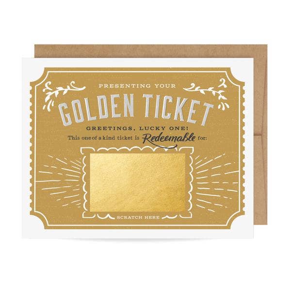 Scratch-off Golden Ticket - Birthday Card