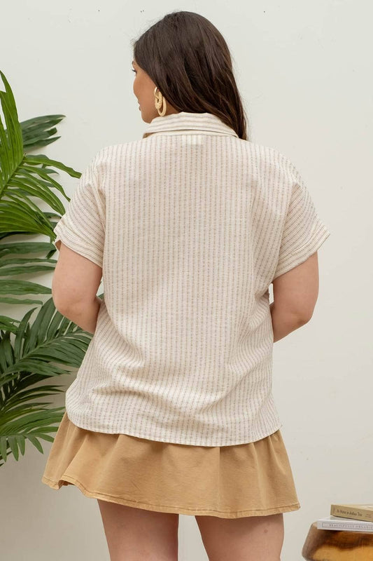 Falling For You Linen Blouse