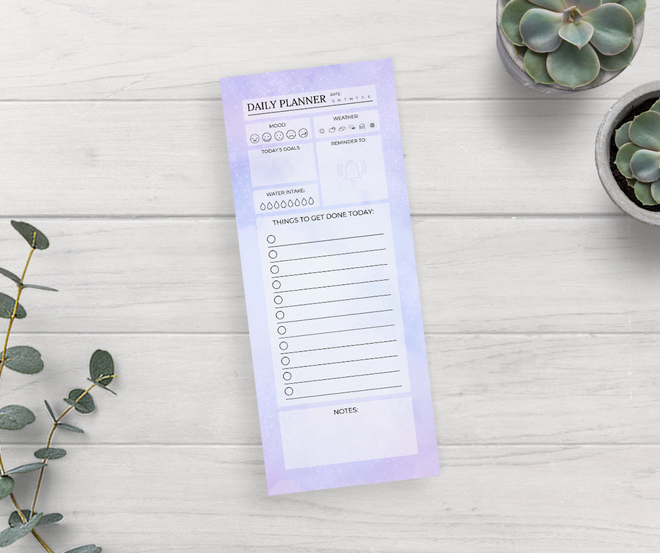 Daily Planner Memo Pad, 3.5" x 8.5"