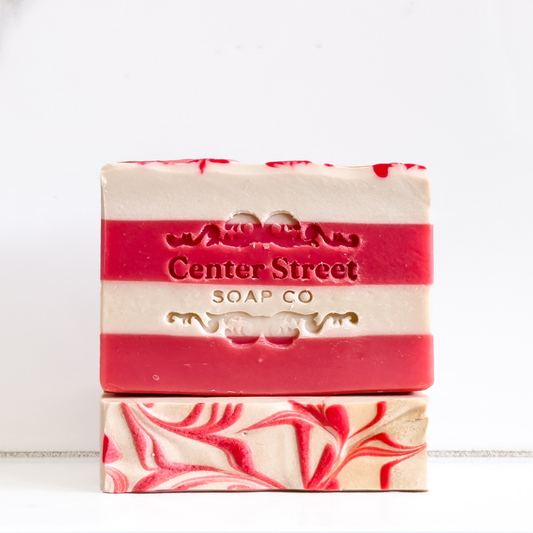 Candy Cane Christmas Handmade Bar Soap
