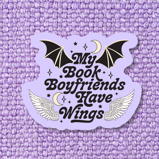 Book Boyfriends with Wings Sticker: Standard: Loose Stickers / Clear