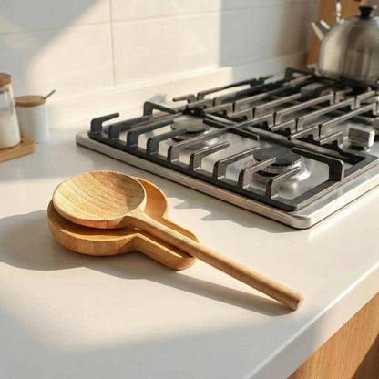 Bamboo Kitchen Serving Spoon and Rest