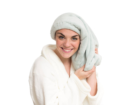 The Patented Microfiber Salon Hair Towel: Silver