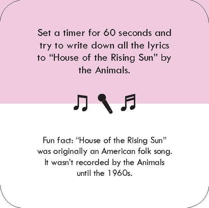After Dinner Amusements: Song Connections