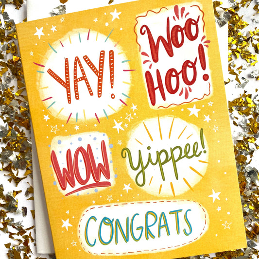 Woo Hoo Congrats Yay Card