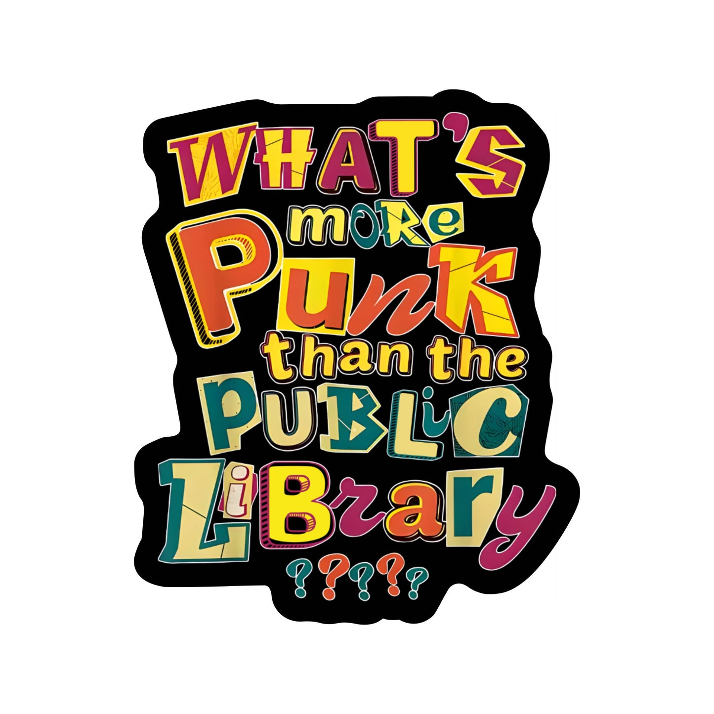 Punk Public Library Sticker