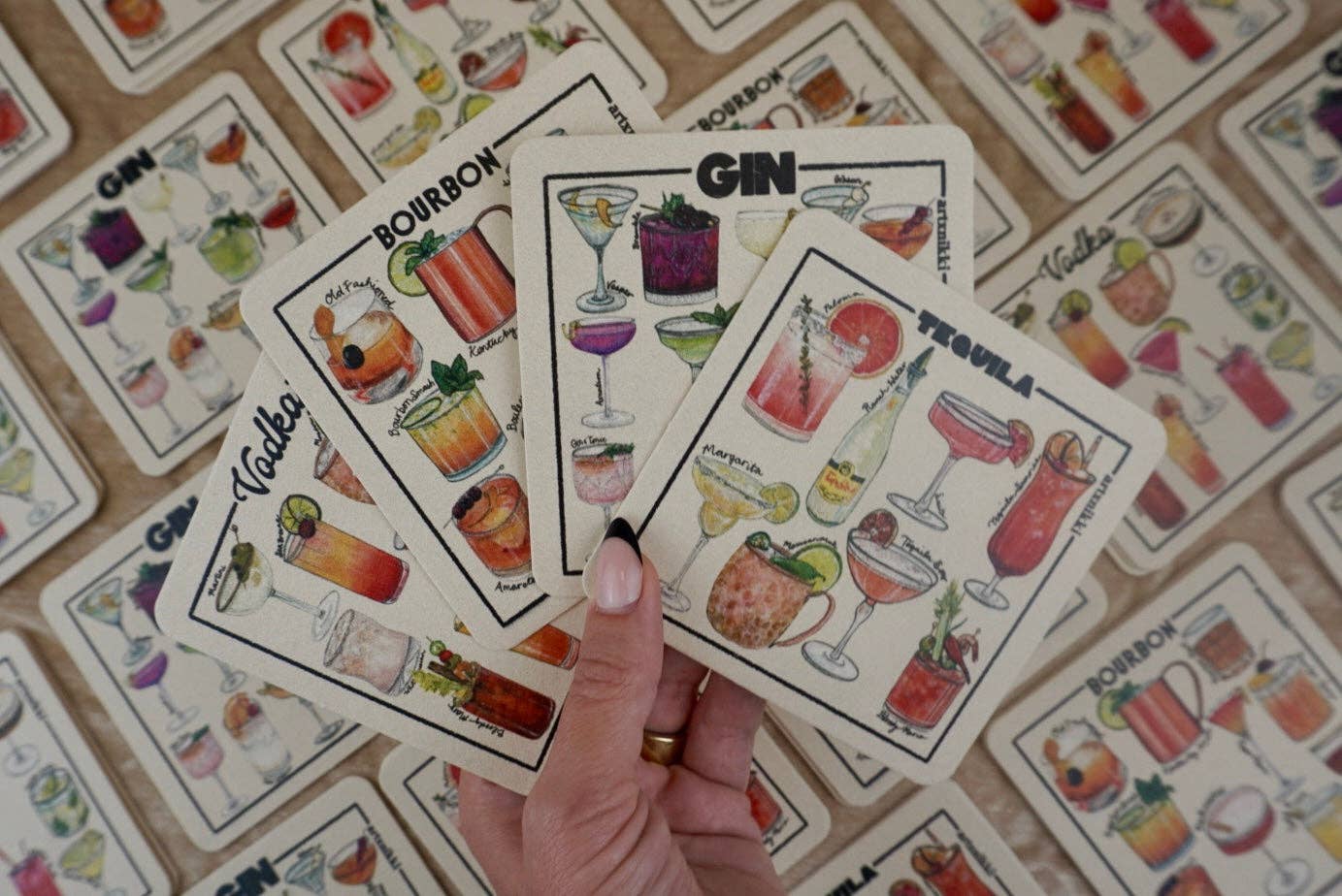 Classic Cocktail Variety Coaster Set of 4