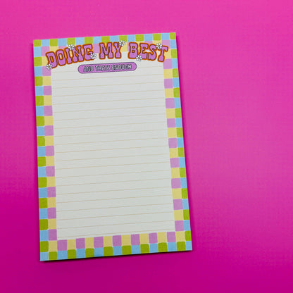 Doing My Best And That's Enough 4x6 Notepad