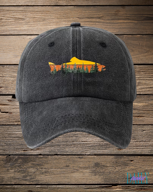 Fish and Forest Cap