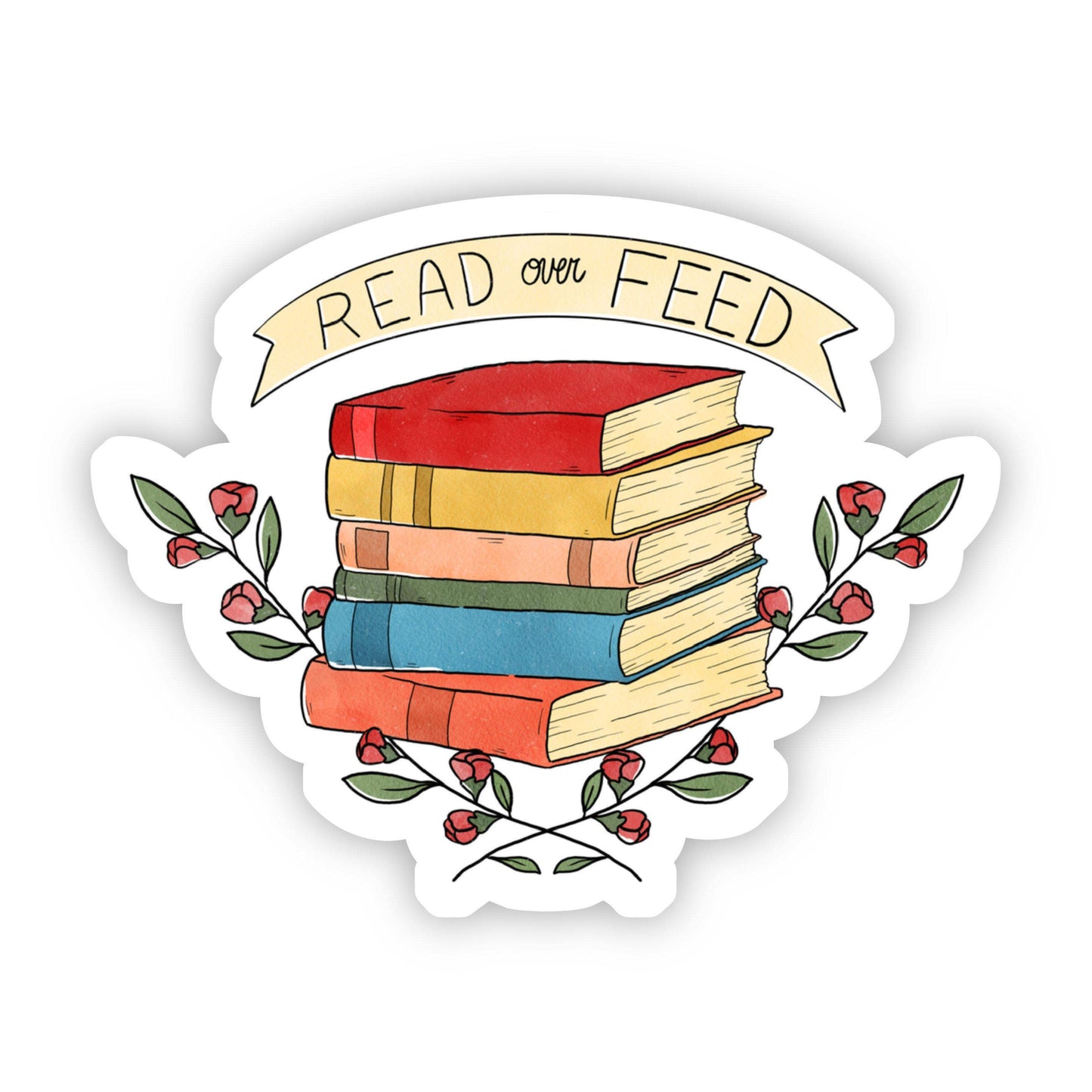 Read Over Feed Book Sticker