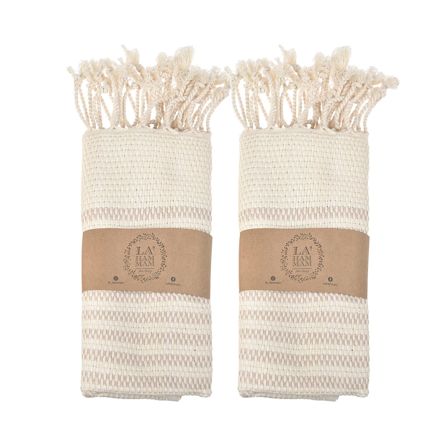 Shiran Turkish Cotton Kitchen / Hand Towel 18x36inches: Beige