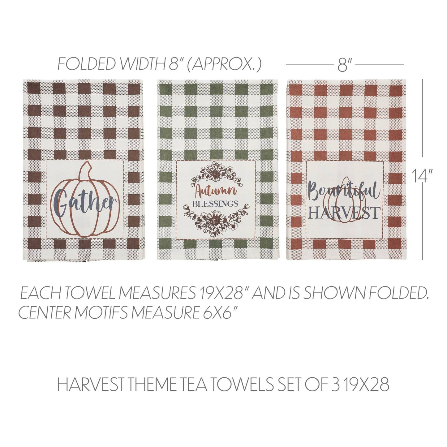 Bountifall Harvest Theme Tea Towels