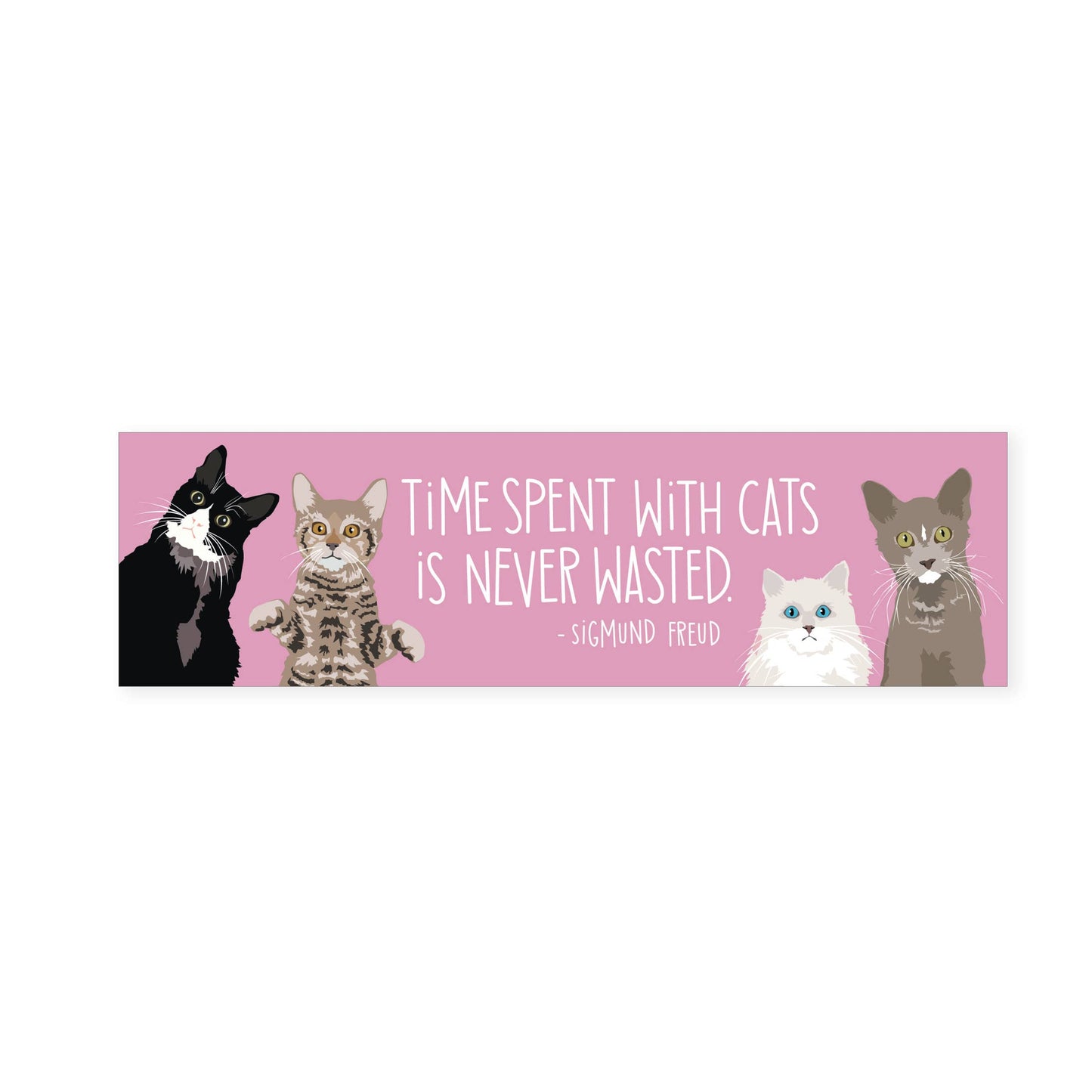 Sigmund Freud Time With Cats Quote - Bookmark