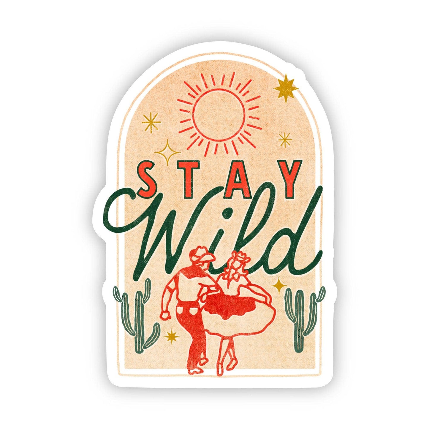 Stay Wild Cowboy Dance Sticker