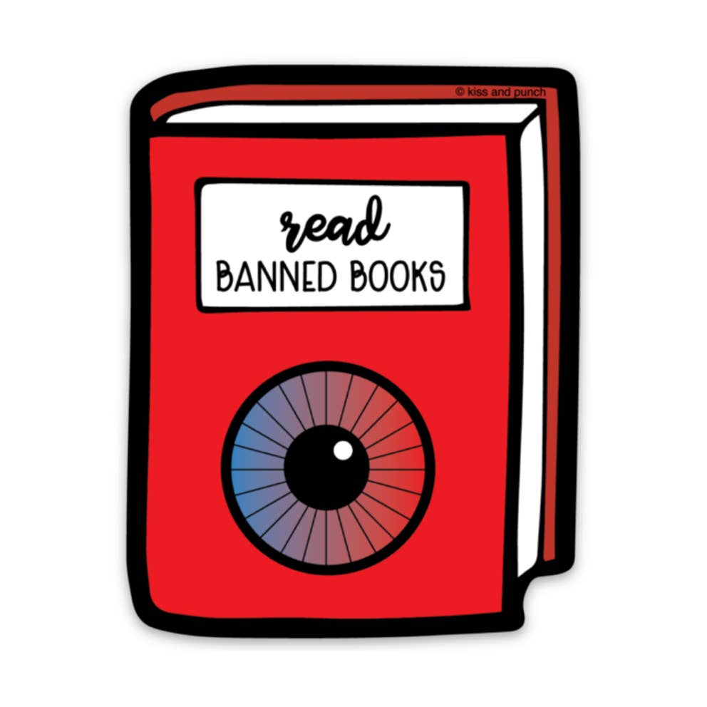 Read Banned Books Diecut Vinyl Sticker