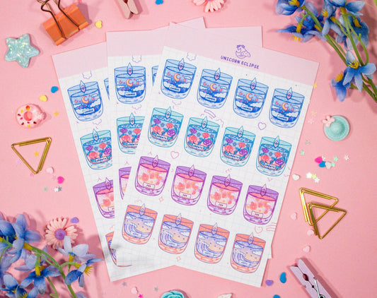 Affirmation Candles Sticker Sheet