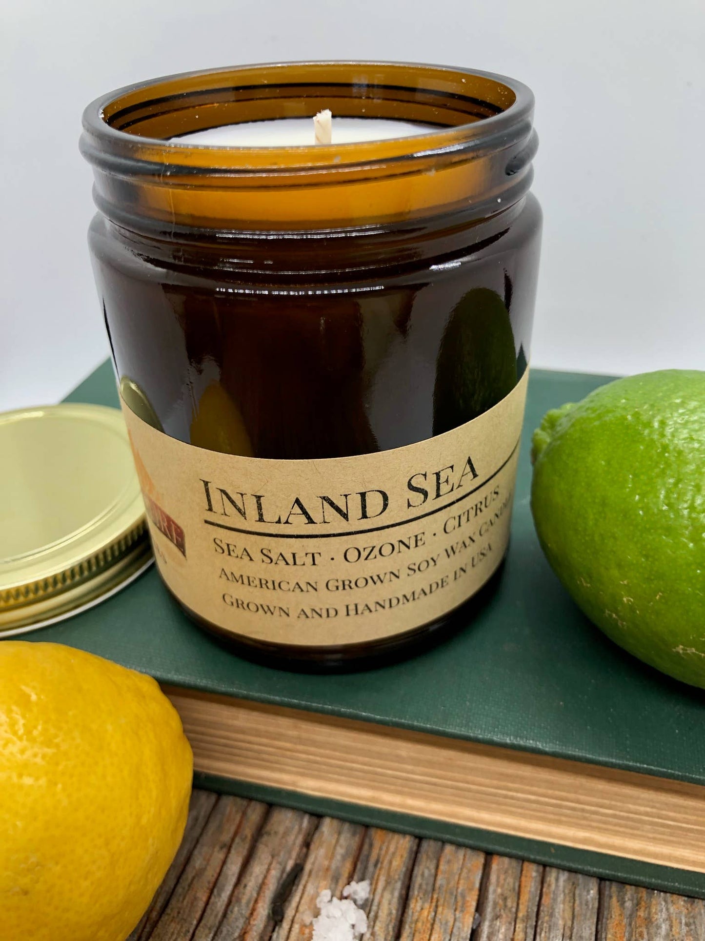 Inland Sea Amber Apothecary Jar Soy Wax Candle