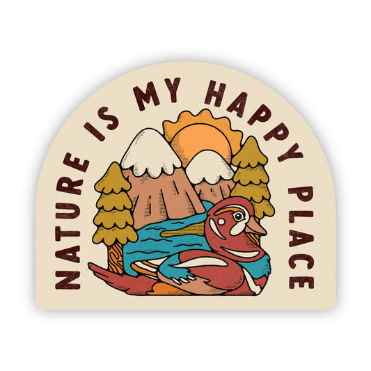 Nature is my happy place Sticker