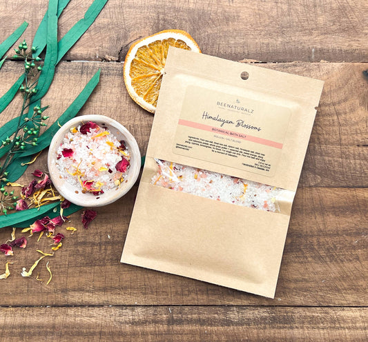 Botanical Pollen Bath Salts - Himalayan Blossoms: 2.8 oz pouch