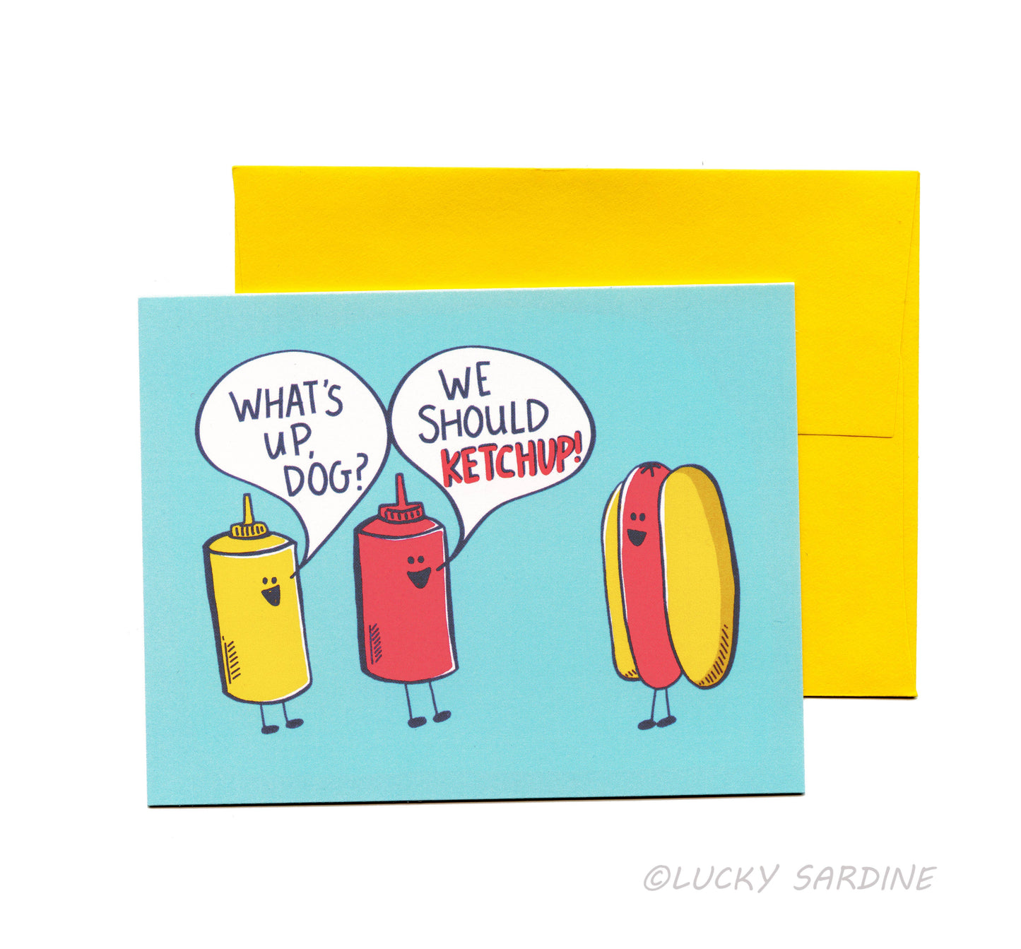 What's Up Hot Dog Greeting Card
