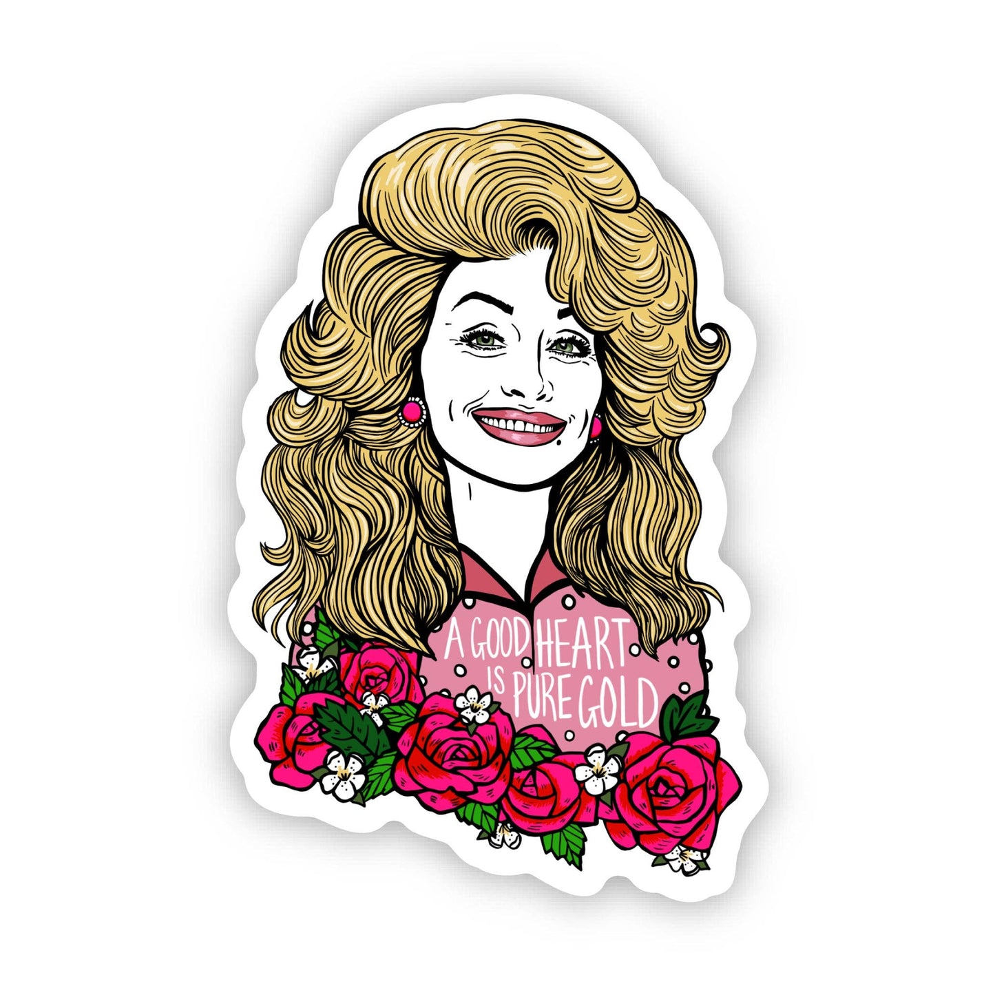 A good heart is pure gold - Dolly sticker