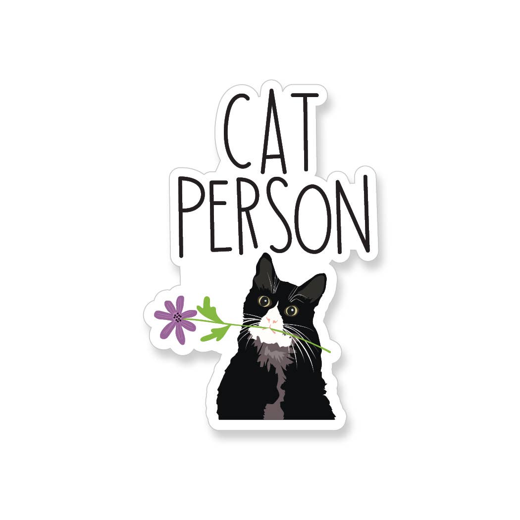 Cat Person Vinyl Sticker