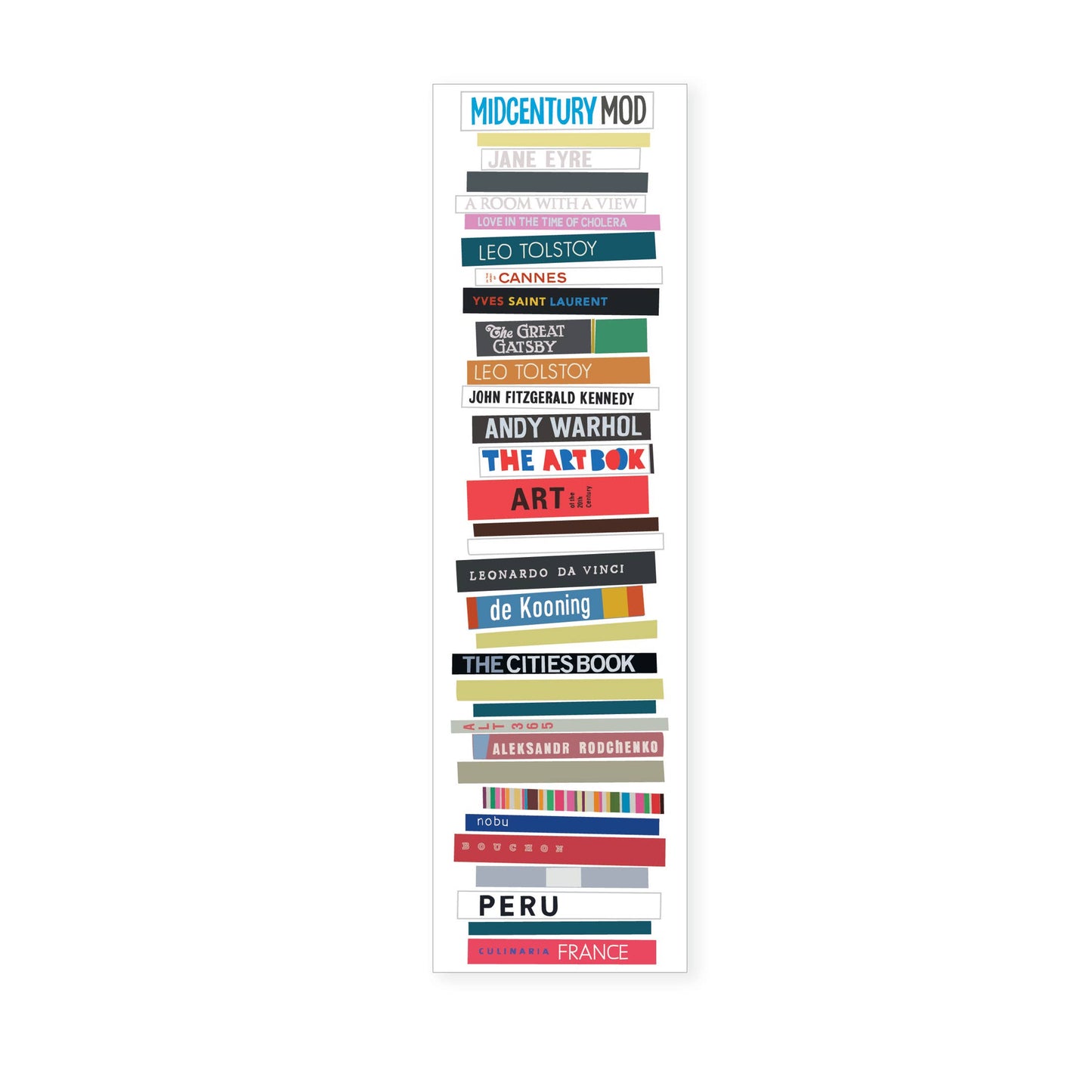 Tall Stack of Curated Books - Bookmark